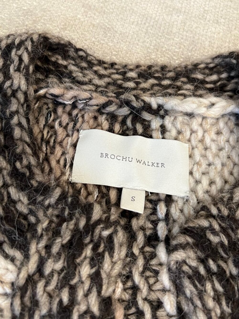 Brochu Walker Illia Handknit Cardigan in Sesame Combo - Picture 3 of 5